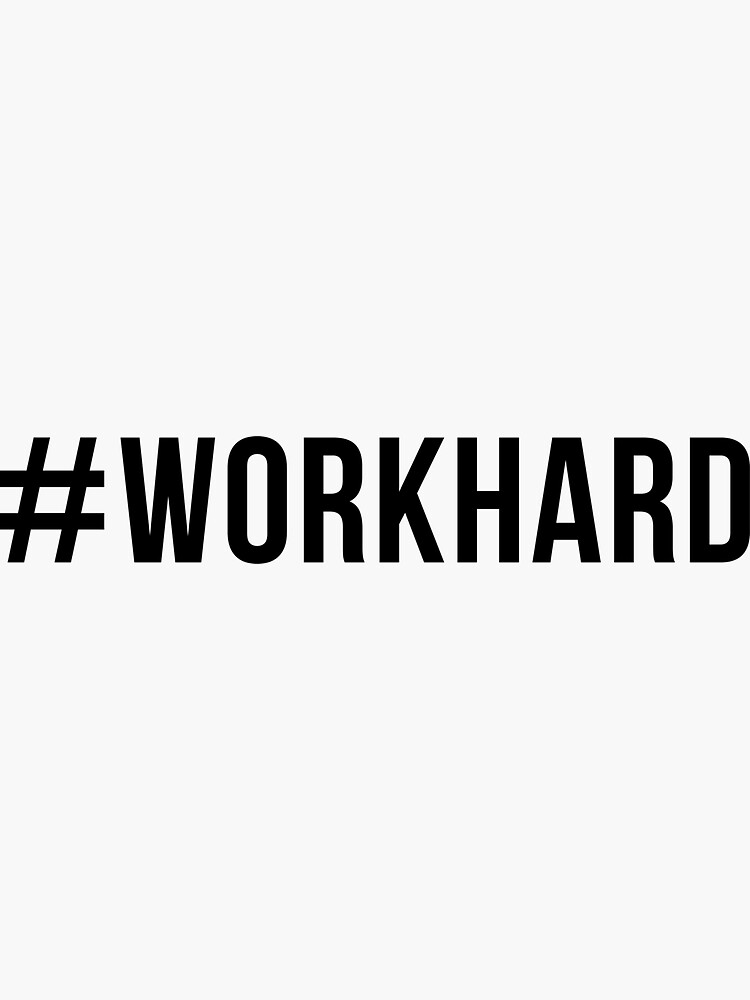 Thumbnail 3 of 3, Sticker, Work Hard - Gym Fitness designed and sold by maniacfitness.