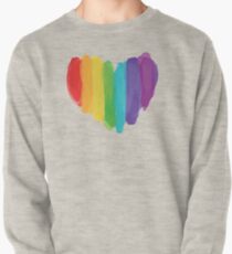 LGBTQ Watercolor Love Heart Pullover
