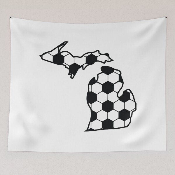 Item preview, Michigan state with soccer pattern designed and sold by PepaAnaRB.