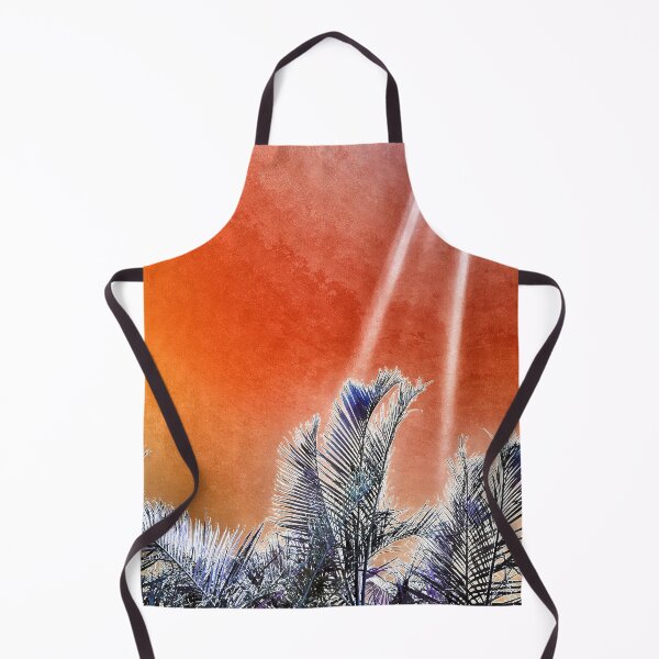 Item preview, Tropical Vibes Palm Fronds Silhouette and Grungy Orange Background designed and sold by Beachy.