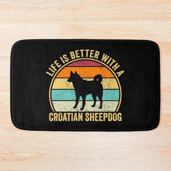 Aperçu de l'œuvre La vie est meilleure avec un t-shirt de chien de berger croate, papa de chien de berger croate cool, cadeau d'anniversaire de Noël pour propriétaire de chien de berger croate créée et vendue par xlnv.