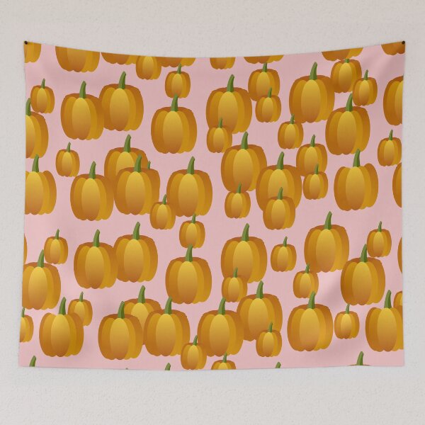 Item preview, Ornamental  Patterned Yellow Orange Pumpkins on Pink Background  designed and sold by IraNiva.