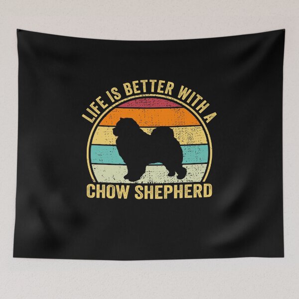 Artikelvorschau, Das Leben ist besser mit einem Chow-Schäferhund-Shirt, cooler Chow-Schäferhund-Vater, Mutter, Hundevater, Chow-Schäferhund-Besitzer, Weihnachtsgeburtstagsgeschenk entworfen und verkauft von xlnv.