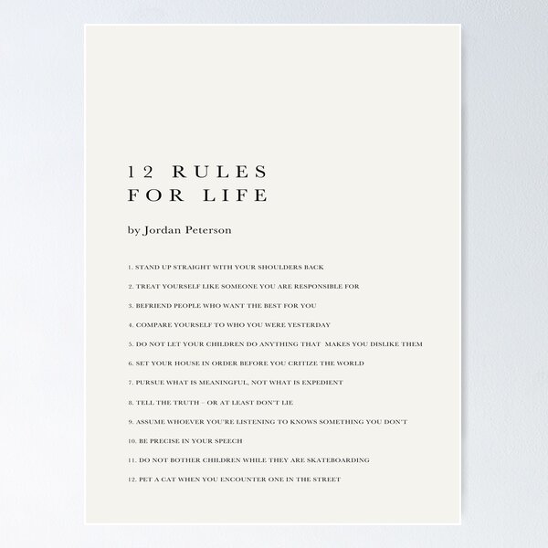Item preview, 12 Rules for Life by Jordan B Peterson designed and sold by InternetWisdom.
