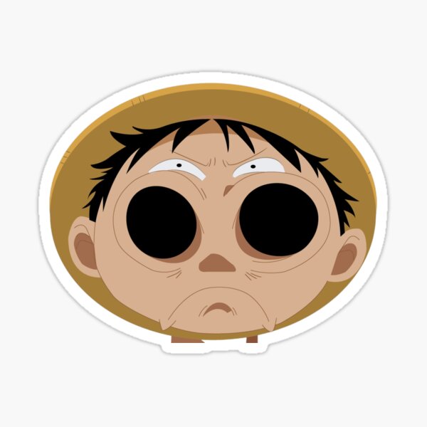 Spooky Faced Luffy Japanese Manga Sticker For Sale By K Lean Redbubble