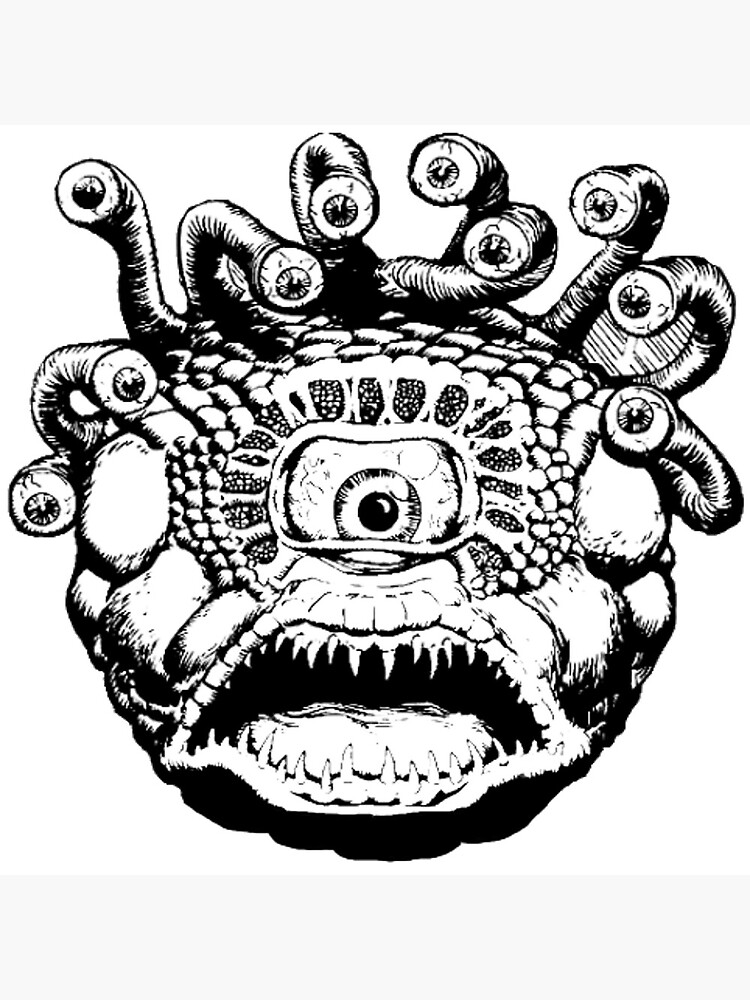 Old School Dnd Beholder Art Print For Sale By Galacticvintage Redbubble