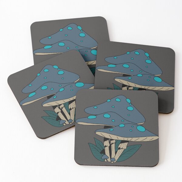 Item preview, bluish mushrooms designed and sold by RulitosThomas.