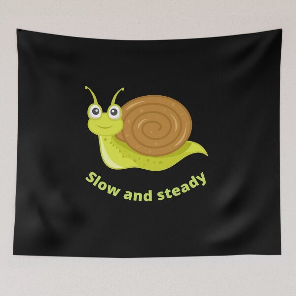 Artikelvorschau, Lustiges langsames und stetiges Schnecke-T-Shirt entworfen und verkauft von 3TFashion.