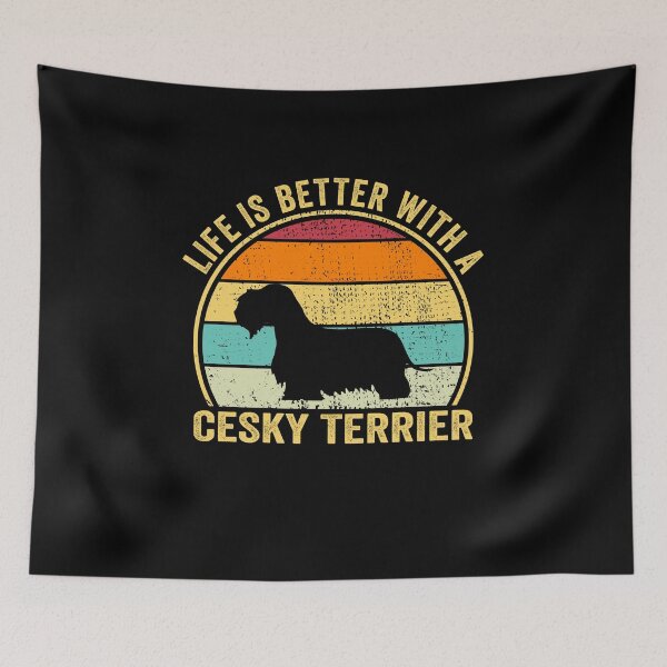 Item preview, Life is Better with a Cesky terrier Shirt, Cool Cesky terrier Dad Mom Dog Father, Cesky terrier owner Christmas birthday gift designed and sold by xlnv.