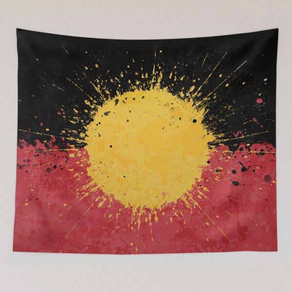 Item preview, Abstract  Australian Aboriginal Flag Art, Australian Aboriginal Flag For Aboriginal People, Australian Aboriginal Flag Designs, Aboriginal Flag Art Oil Paint designed and sold by Trendymotion.