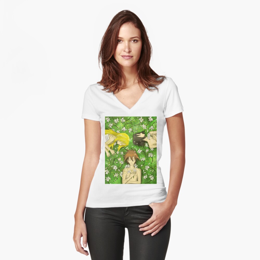 Item preview, Fitted V-Neck T-Shirt designed and sold by ProjectHybrid.