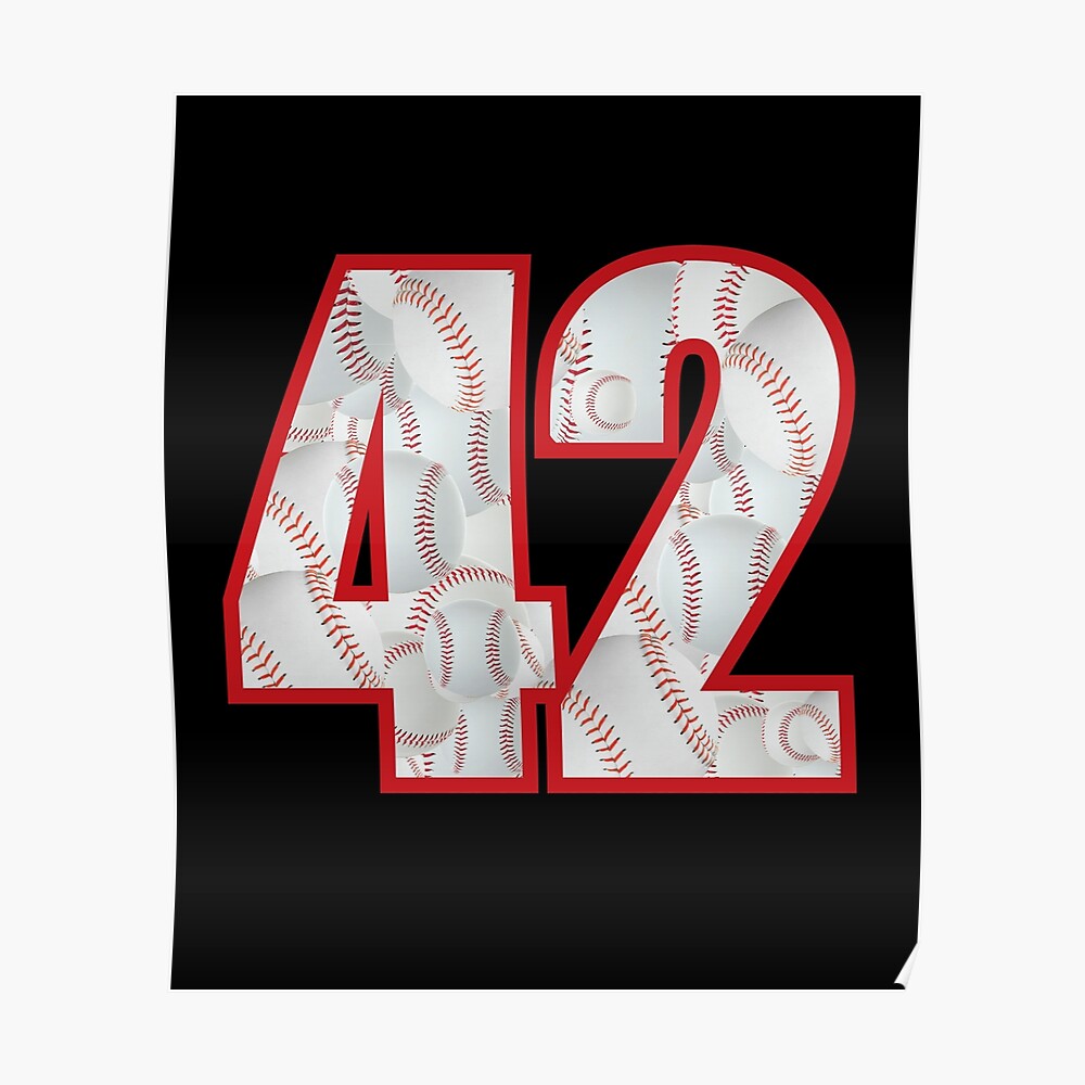 Baseball Number #42 Forty Two Lucky Favorite Jersey Number Sticker