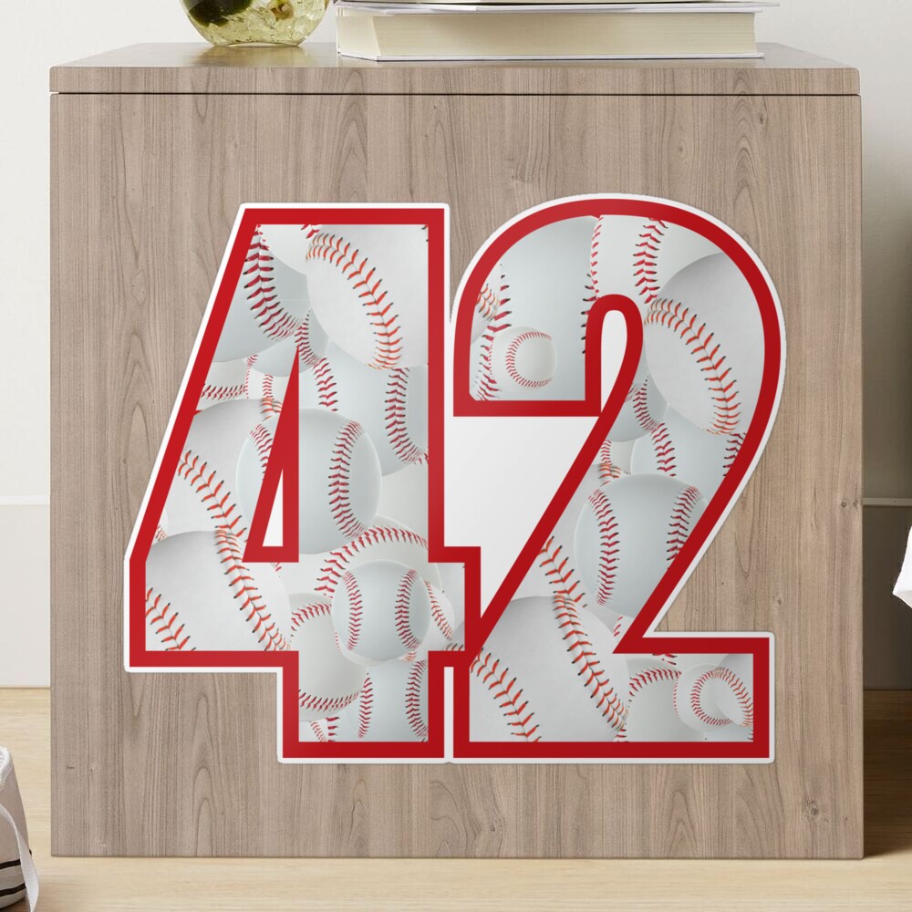 smartrocket Baseball Number #42 Forty Two Lucky Favorite Jersey Number. Wall and Art Print