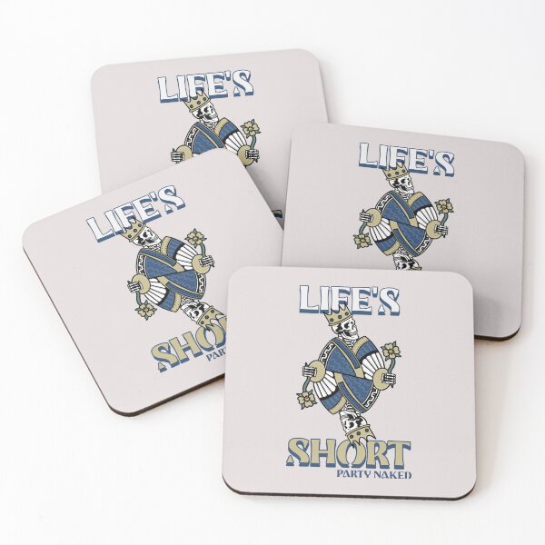 Item preview, Life's short - party naked. retro illustrated playing card design designed and sold by ShineEyePirate.