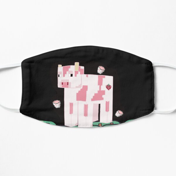 minecraft pink cow Flat Mask