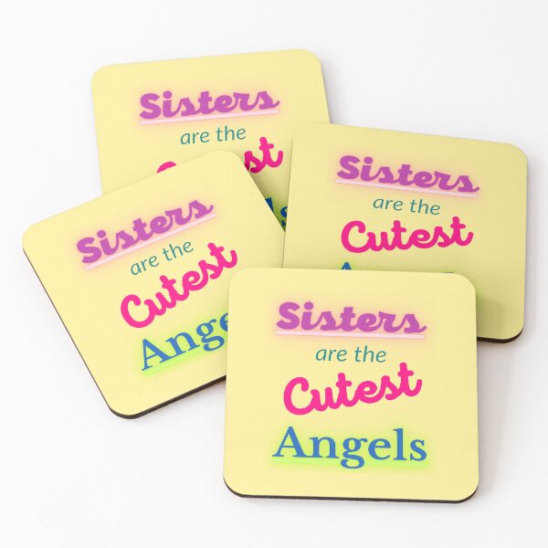 Item preview, Sisters are the Cutest Angels designed and sold by MiistyDesignz.