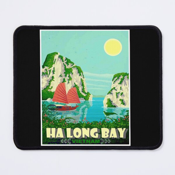 Item preview, HA LONG BAY: Vintage Vietnam Picturesque Travel and Tourism Advertising Print designed and sold by posterbobs.