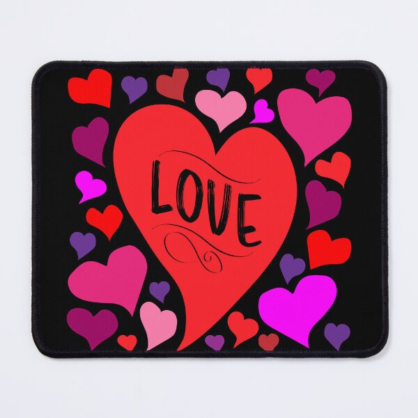 Item preview, Bright hand drawn hearts surrounding love designed and sold by Ideallity.