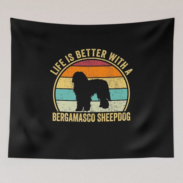 Item preview, Life is Better with a Bergamasco sheepdog Shirt, Cool Bergamasco sheepdog Dad Mom Dog Father, Bergamasco sheepdog owner Christmas birthday gift designed and sold by xlnv.