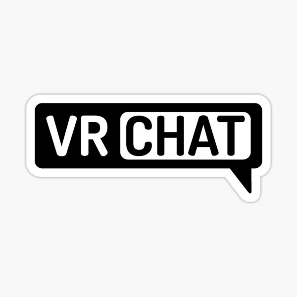 VR Chat Logo Reversed Colors Sticker for Sale by ContTraders