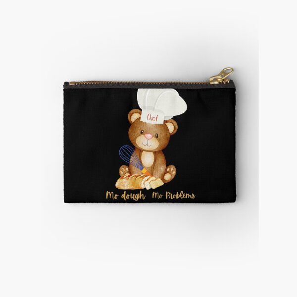 Item preview, Cute Teddy Bear Chef Baker Funny Quote Mo' Dough Mo' Problems designed and sold by two7designs.
