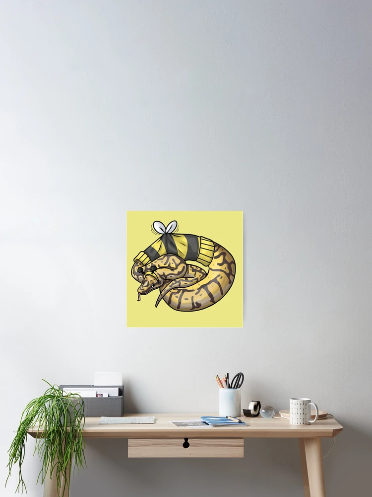 Thumbnail 2 of 3, Poster, Bumble Bee Ball Python Design designed and sold by AMackInCheese.