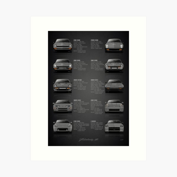 Item preview, History Datsun / Nissan Fairlady Z - v2 Spec Poster designed and sold by m-arts.