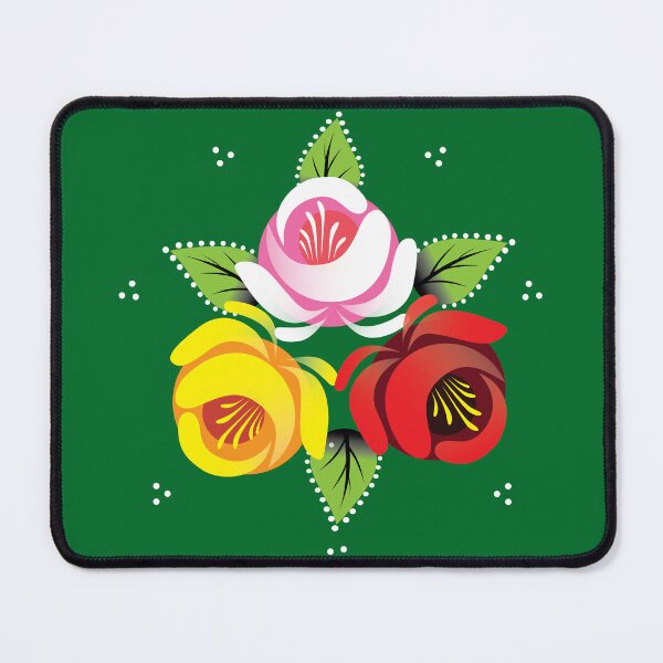 Item preview, Canal Roses Trio Green Background designed and sold by Running-Duck.