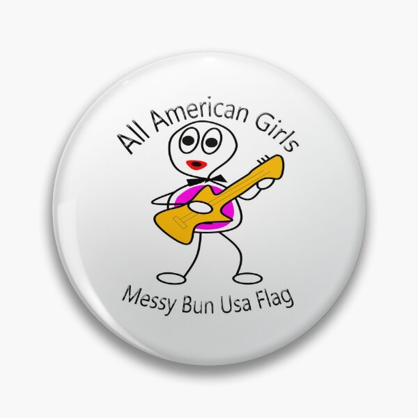 Artikelvorschau, Alle amerikanischen Mädchen Messy Bun USA-Flagge entworfen und verkauft von bobe1design.