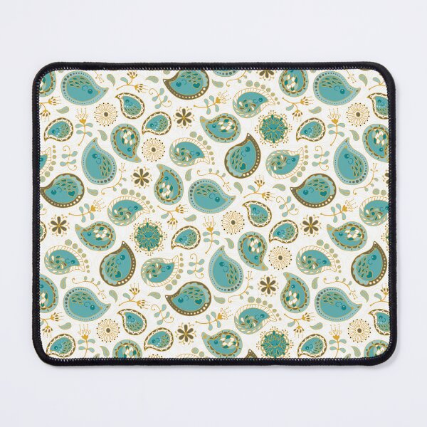 Item preview, Hedgehog Paisley_Teal BgWhite designed and sold by miavaldez.