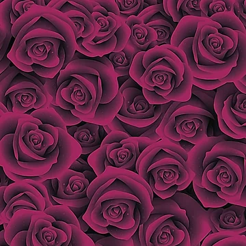 Artwork thumbnail, Painted Raspberry Red Roses by HappyLifeCreate
