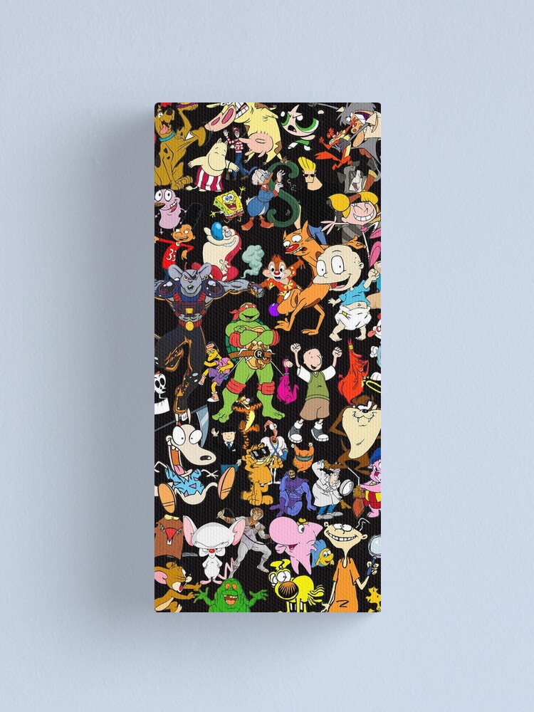 Alternate view of Retro Cartoons rugrats 80s 90s tv show cartoon rockos life Canvas Print