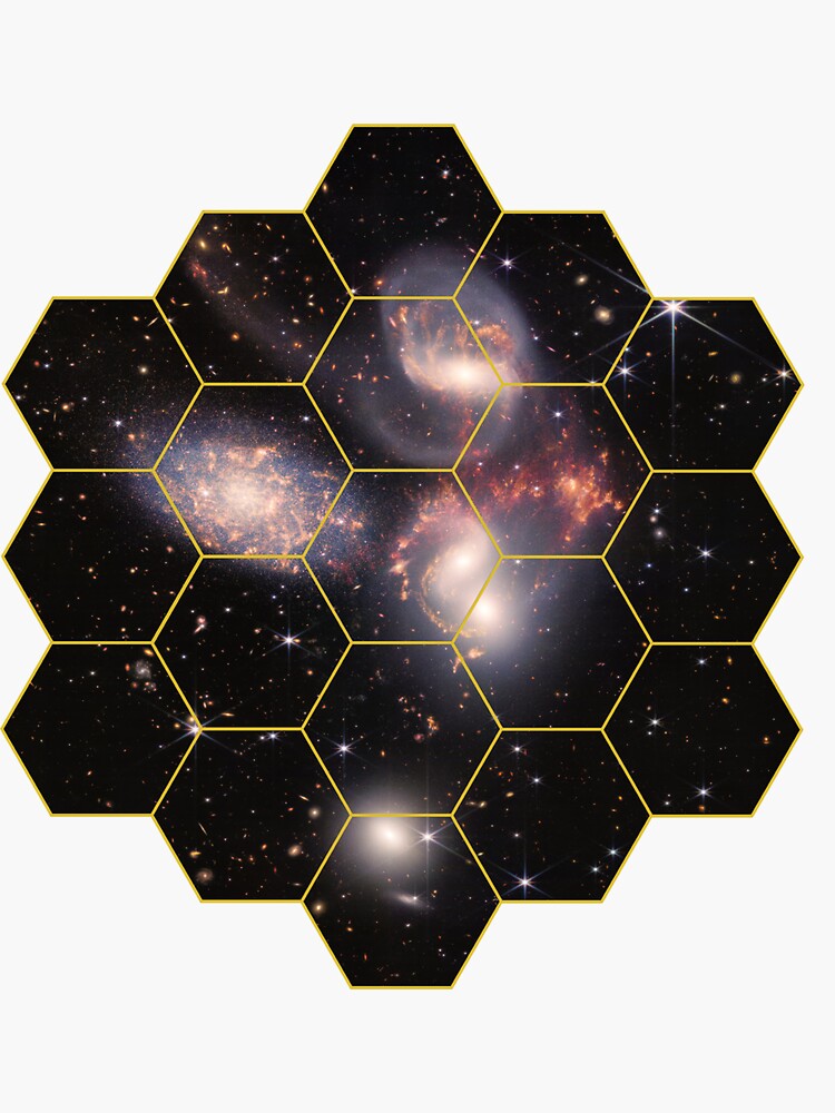 "James b Space Telescope Stephan's Quintet" Sticker for Sale by
