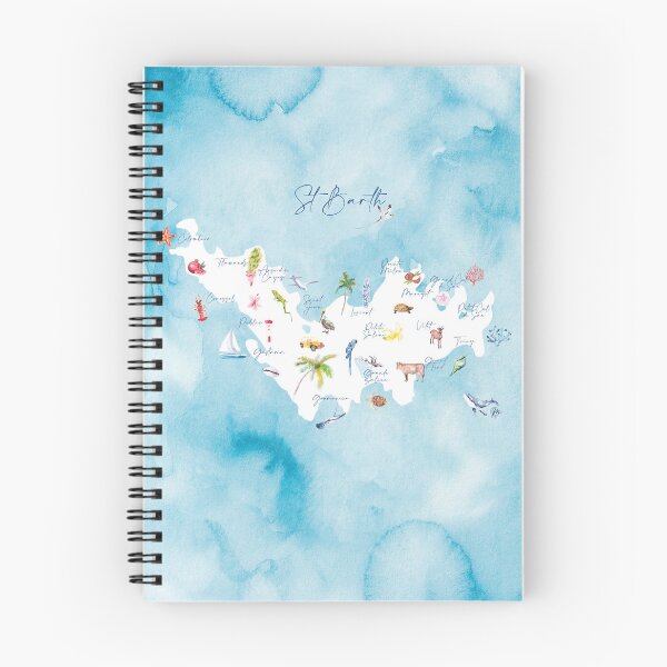 Item preview, Map of Saint-Barthélemy's districts - 2021 Edition designed and sold by MoonStBarth.