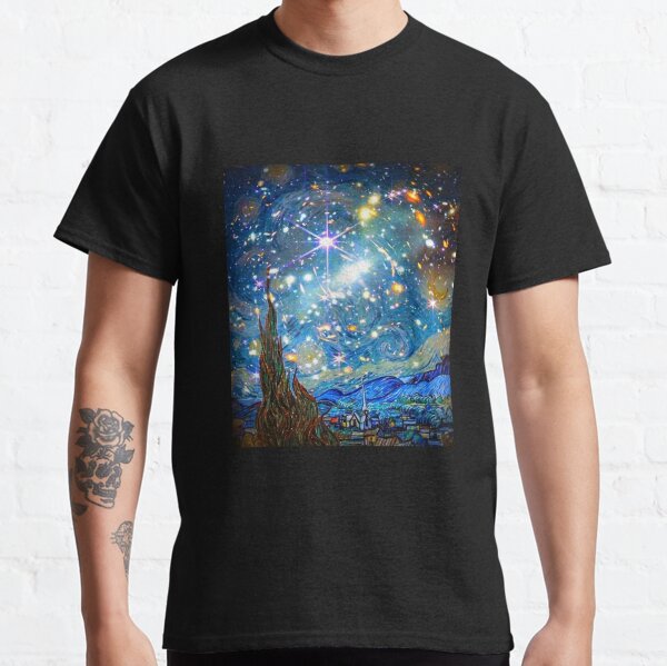 Galaxia Webb de Van Gogh Camiseta clásica
