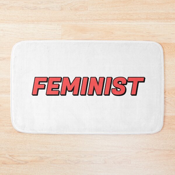 Item preview, Feminist - red text feminism merch designed and sold by Inspirationmotivation.
