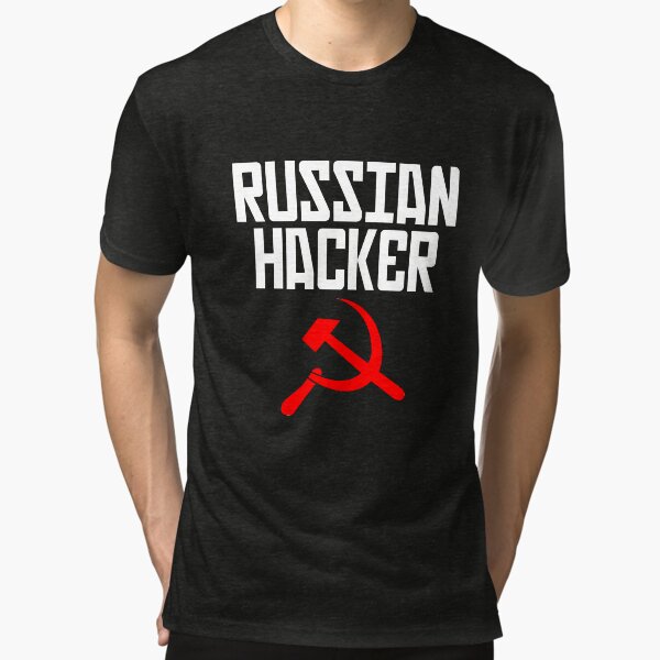 Russian Hacker T Shirt Hammer And Sickle Funny Sarcastic Tri-blend T-Shirt