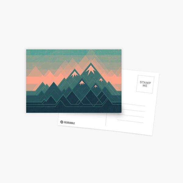 Geometric Mountains Postcard