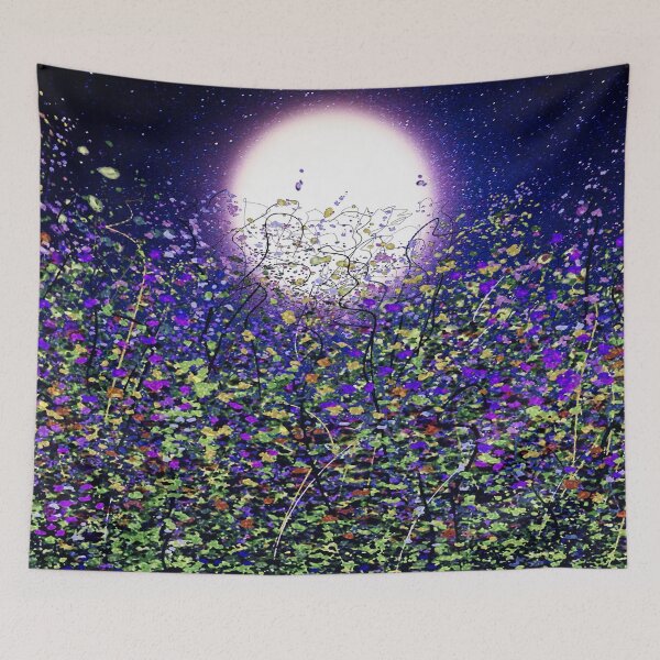 Item preview, Moonlight Shadows on Meadow Flowers  designed and sold by Rocky Mountain Artistry.