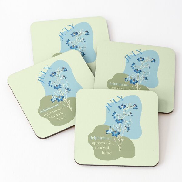 Item preview, July Birthday Month Flower - Delphinium Meaning: Language of Flowers designed and sold by anthologies.