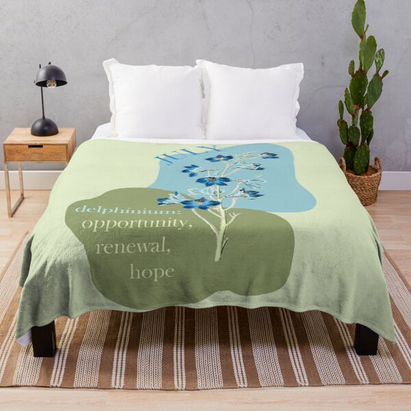Item preview, July Birthday Month Flower - Delphinium Meaning: Language of Flowers designed and sold by anthologies.