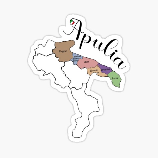 Item preview, I Love Apulia - Apulia Italy Provinces designed and sold by molamode.