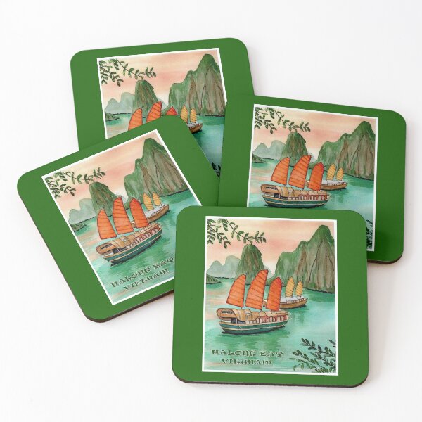 Item preview,  HALONG BAY: Vintage Vietnam Picturesque Travel and Tourism Advertising Print designed and sold by posterbobs.