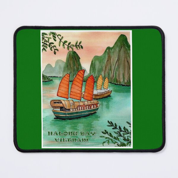Item preview, HALONG BAY: Vintage Vietnam Picturesque Travel and Tourism Advertising Print designed and sold by posterbobs.