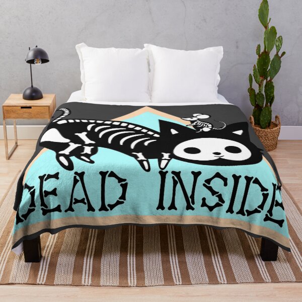 Item preview, Dead Inside Skeleton Kitty And Mouse Blue designed and sold by ChiweenieHobbit.