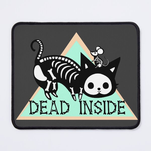 Item preview, Dead Inside Skeleton Kitty And Mouse Green designed and sold by ChiweenieHobbit.