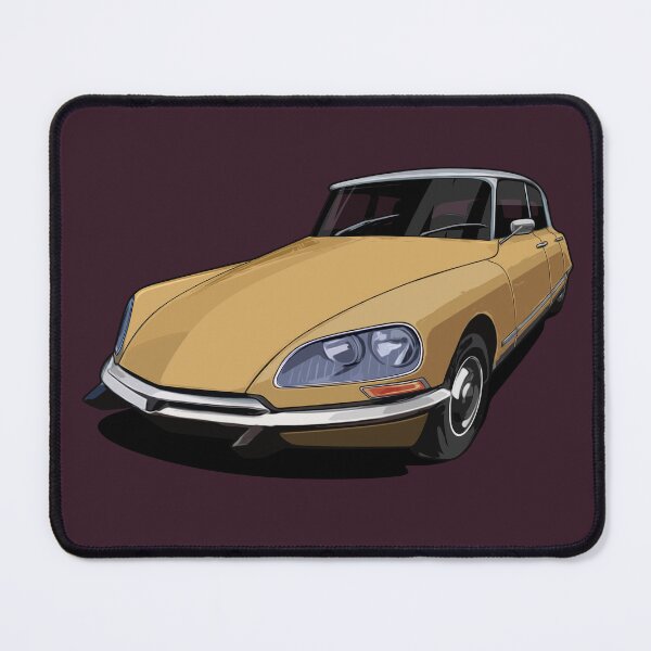 Item preview, French iconic DS Citroen Illustration Graphic Artwork (mustard yellow) designed and sold by SketchNinja.
