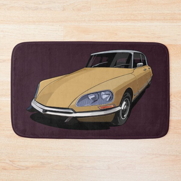 Item preview, French iconic DS Citroen Illustration Graphic Artwork (mustard yellow) designed and sold by SketchNinja.