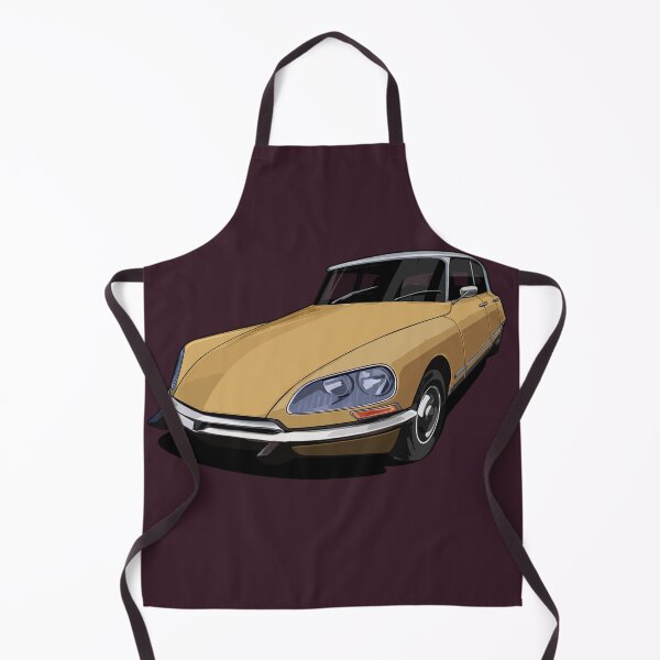 Item preview, French iconic DS Citroen Illustration Graphic Artwork (mustard yellow) designed and sold by SketchNinja.