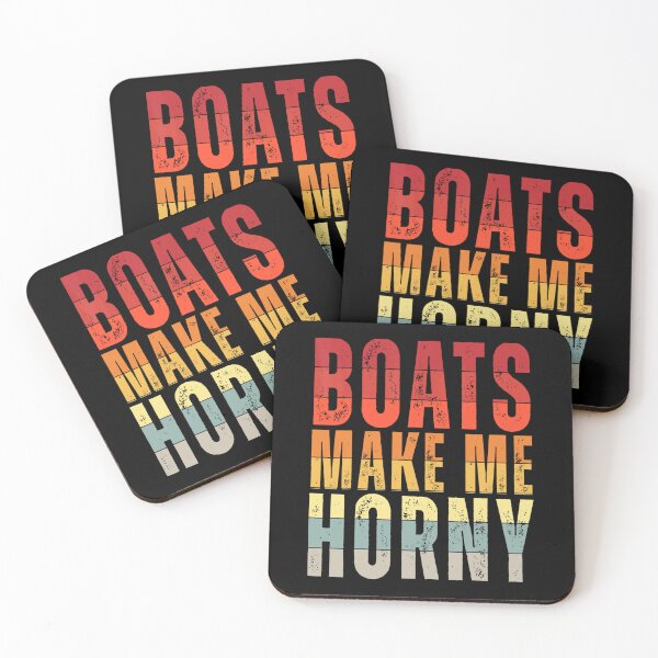 Item preview, Funny Boats Make Me Horny Shirt Retro Vintage designed and sold by gronthik.